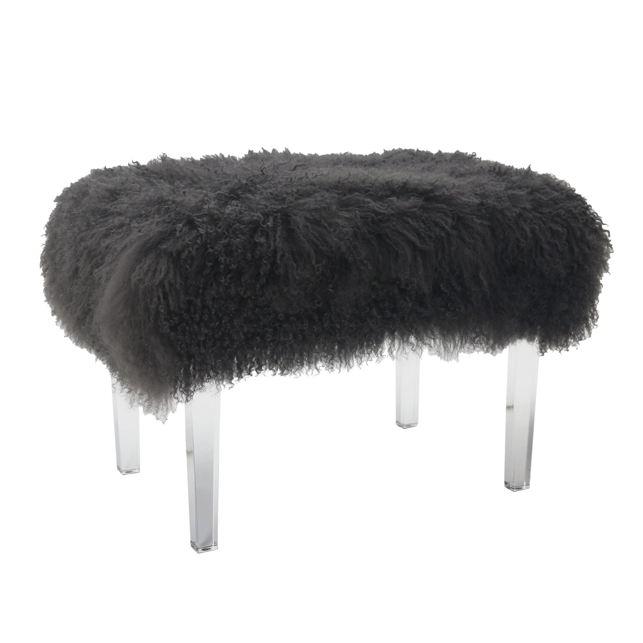 26" Galway Tibetian Fur Bench Benches| Sagebrook Home