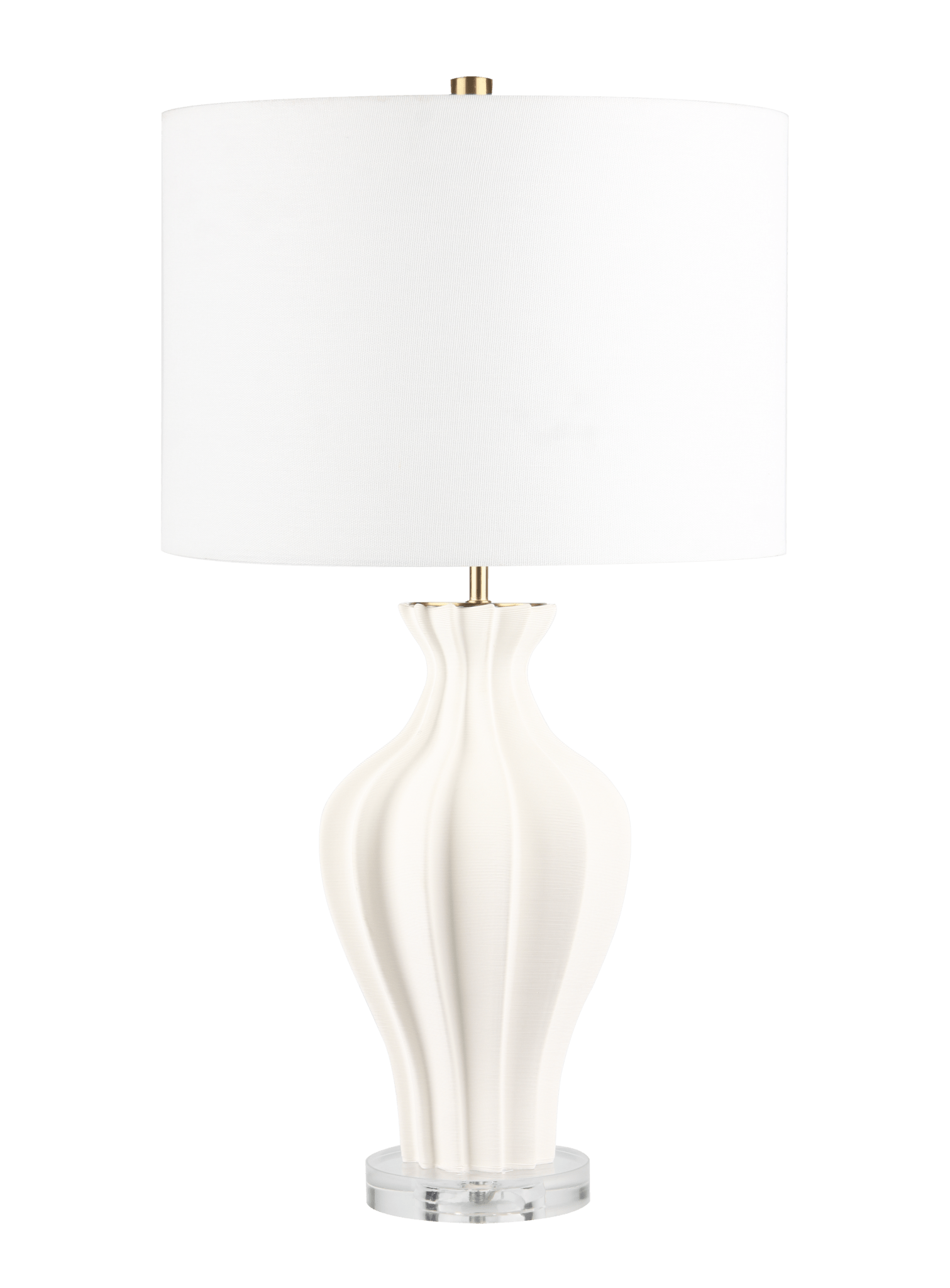 26" HALOFIN 3D PRINTED CERAMIC TABLE LAMP Table Lamps| Sagebrook Home