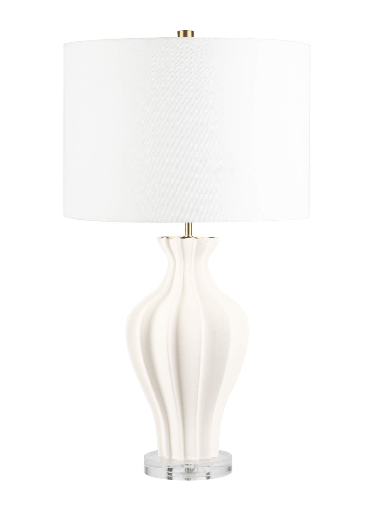 26" HALOFIN 3D PRINTED CERAMIC TABLE LAMP Table Lamps| Sagebrook Home