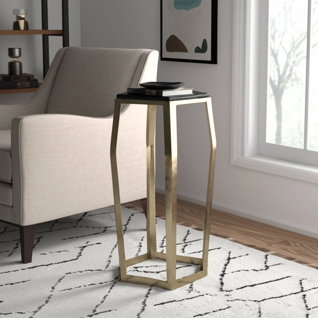 26" Hettinger Large Gold Accent Table Accent & End Tables| Sagebrook Home
