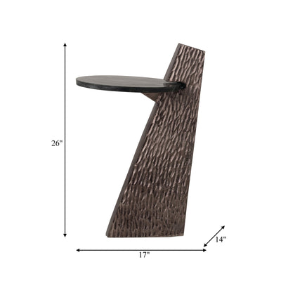 26" Leon Bronze Accent Table - Al Rugaib Furniture