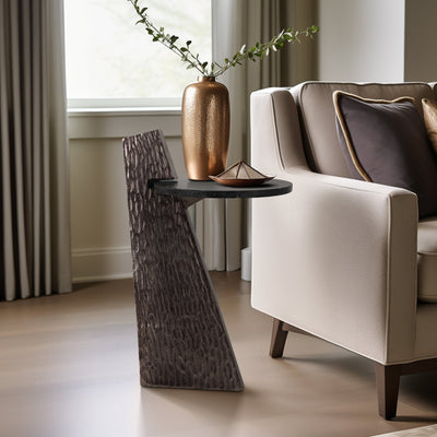 26" Leon Bronze Accent Table - Al Rugaib Furniture