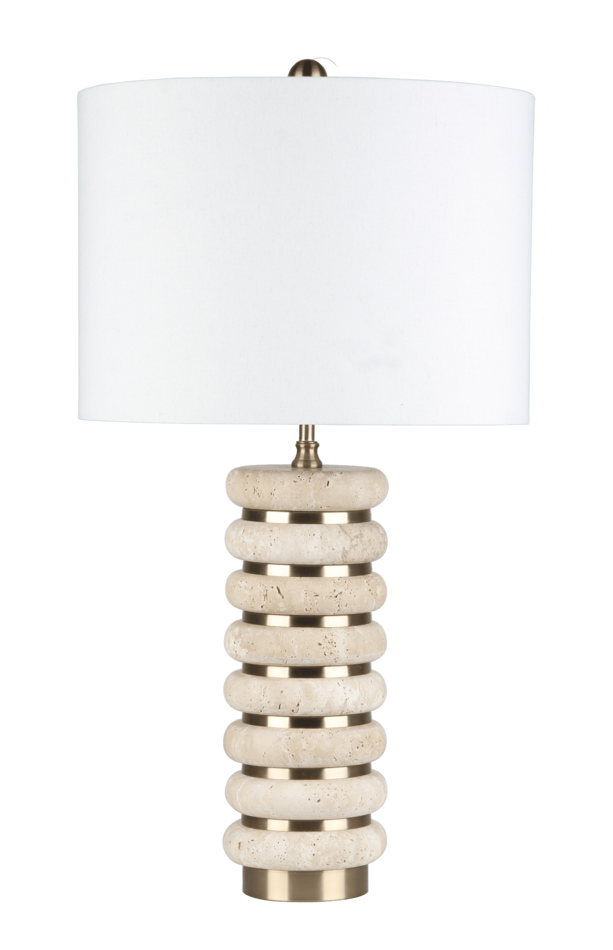 26" ROCHELLE TRAVERTINE TABLE LAMP Table Lamps| Sagebrook Home