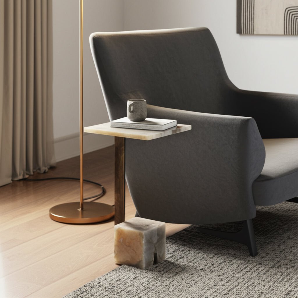 26" ROLLA SMOKEY QUARTZ LARGE COCKTAIL TABLE Accent & End Tables| Sagebrook Home
