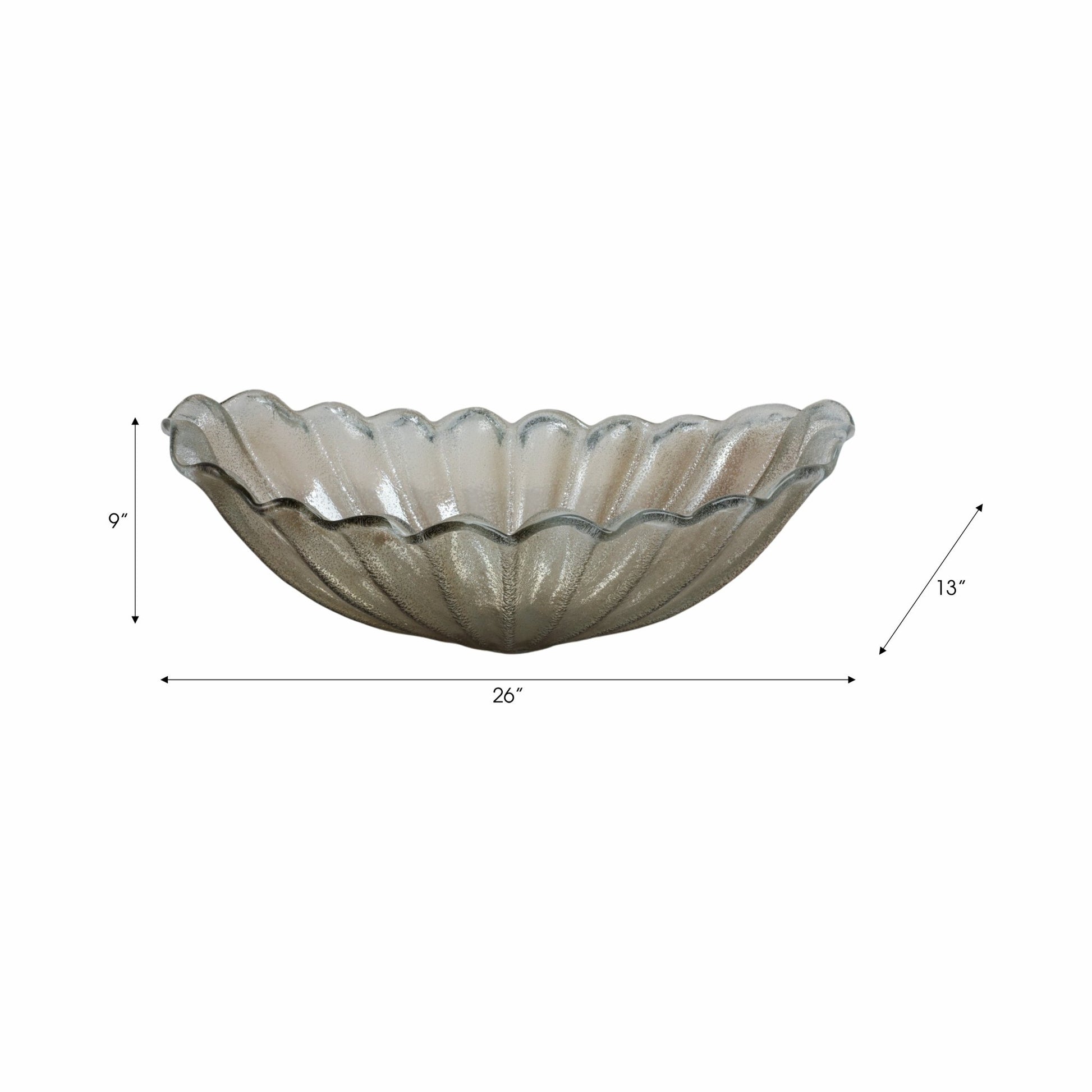 26" Salerno Italian Oversized Art Glass Bowl Table Decors| Sagebrook Home