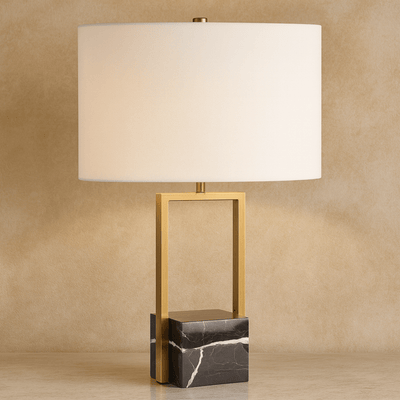 26.5" BARGE MARBLE BASE TABLE LAMP - Al Rugaib Furniture