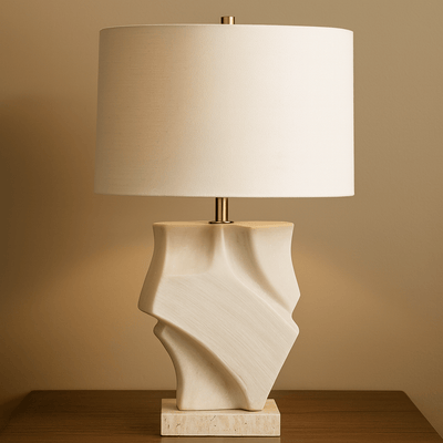26.5" LUSCK QUARTZ RESIN TABLE LAMP - Al Rugaib Furniture