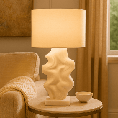 26.5" LYMAN QUARTZ RESIN TABLE LAMP - Al Rugaib Furniture