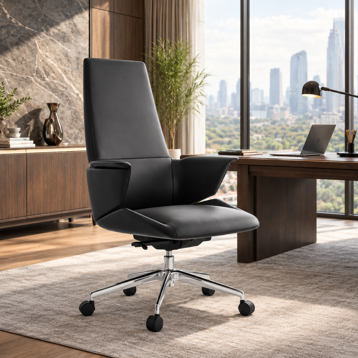 Orion Medium Back Chair - Black
