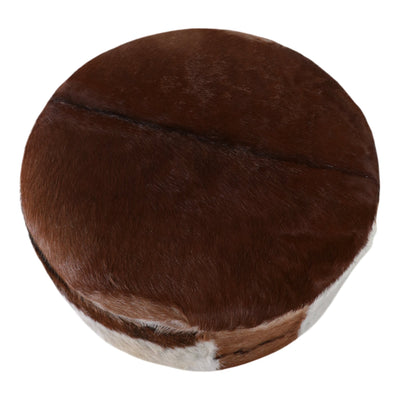 26x16 Cowhide Ottoman, Multi - Al Rugaib Furniture