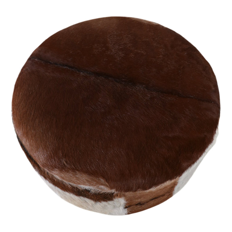 26x16 Cowhide Ottoman, Multi - Al Rugaib Furniture