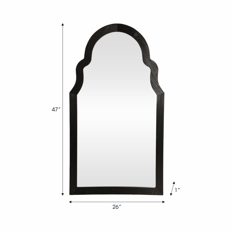 26x47 Arched Mirror, Black - Al Rugaib Furniture