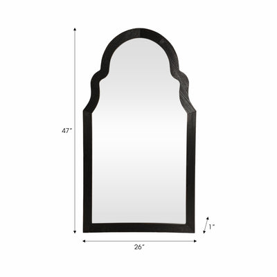 26x47 Arched Mirror, Black - Al Rugaib Furniture