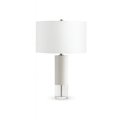 27" CERAMIC TABLE LAMP, WHITE - Al Rugaib Furniture