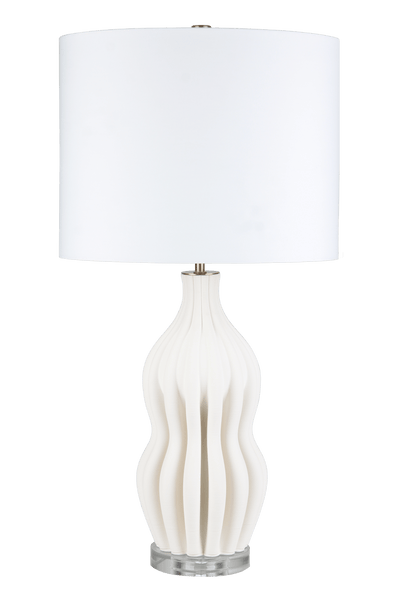 27" GOSTIN 3D PRINTED CERAMIC TABLE LAMP - Al Rugaib Furniture