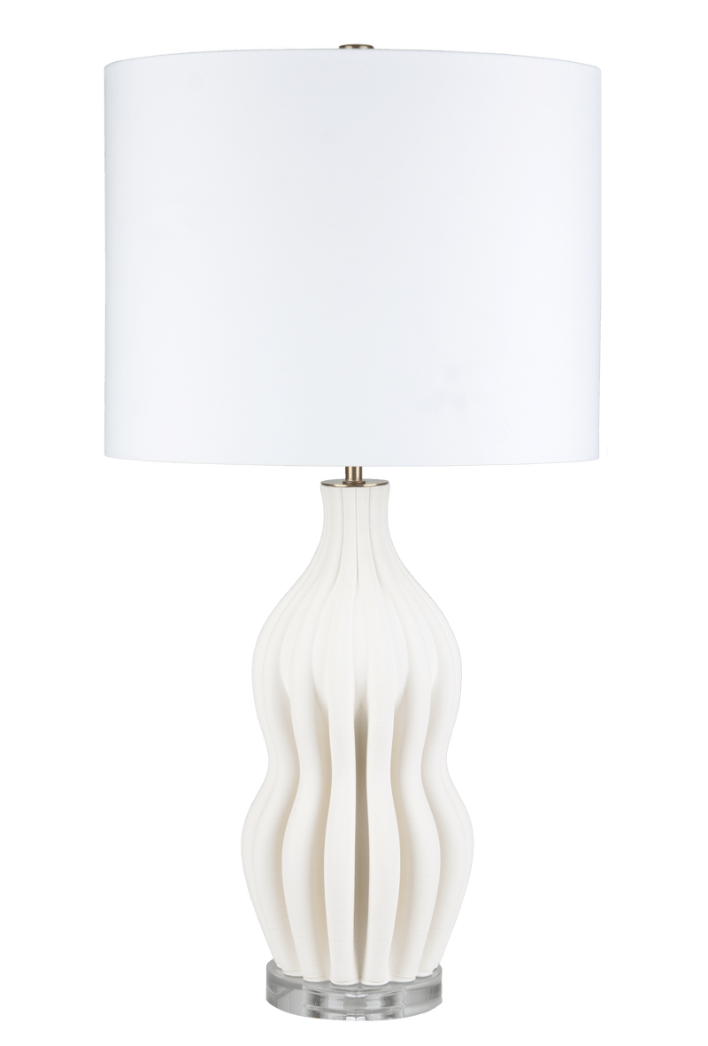 27" GOSTIN 3D PRINTED CERAMIC TABLE LAMP - Al Rugaib Furniture