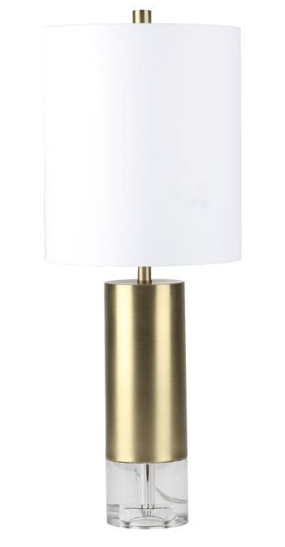 27" HALO CRYSTAL AND METAL TABLE LAMP - Al Rugaib Furniture