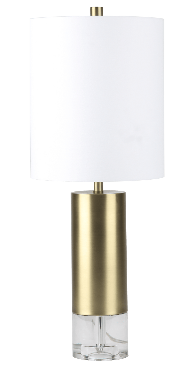 27" HALO CRYSTAL AND METAL TABLE LAMP - Al Rugaib Furniture