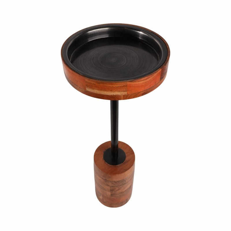 27" Inmar Tall Brown Table, Kd - Al Rugaib Furniture