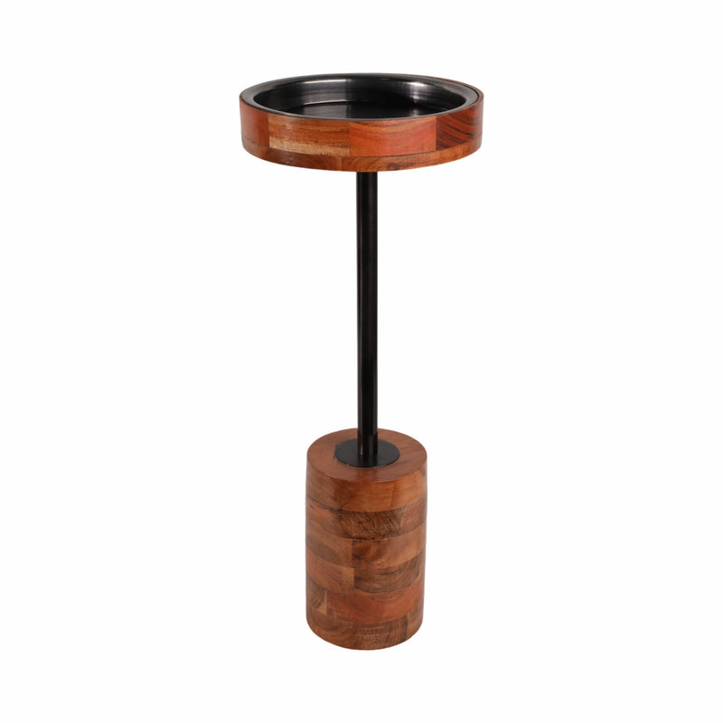 27" Inmar Tall Brown Table, Kd - Al Rugaib Furniture