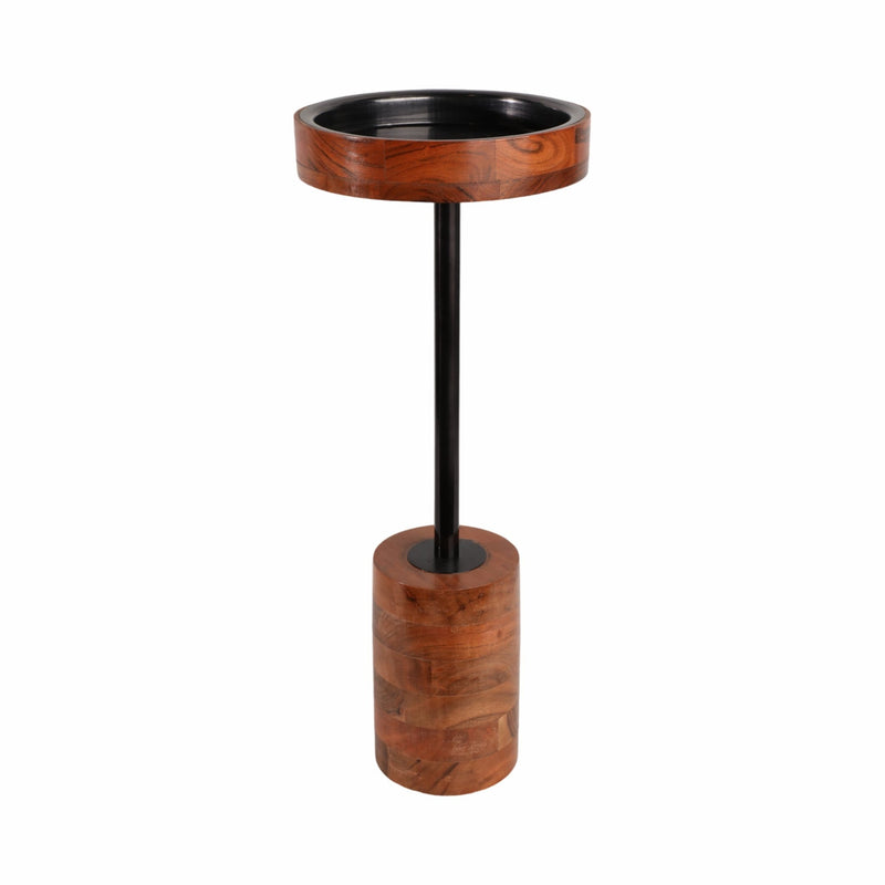 27" Inmar Tall Brown Table, Kd - Al Rugaib Furniture