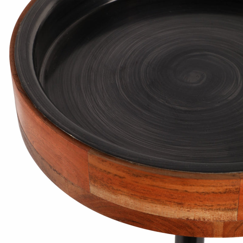 27" Inmar Tall Brown Table, Kd - Al Rugaib Furniture