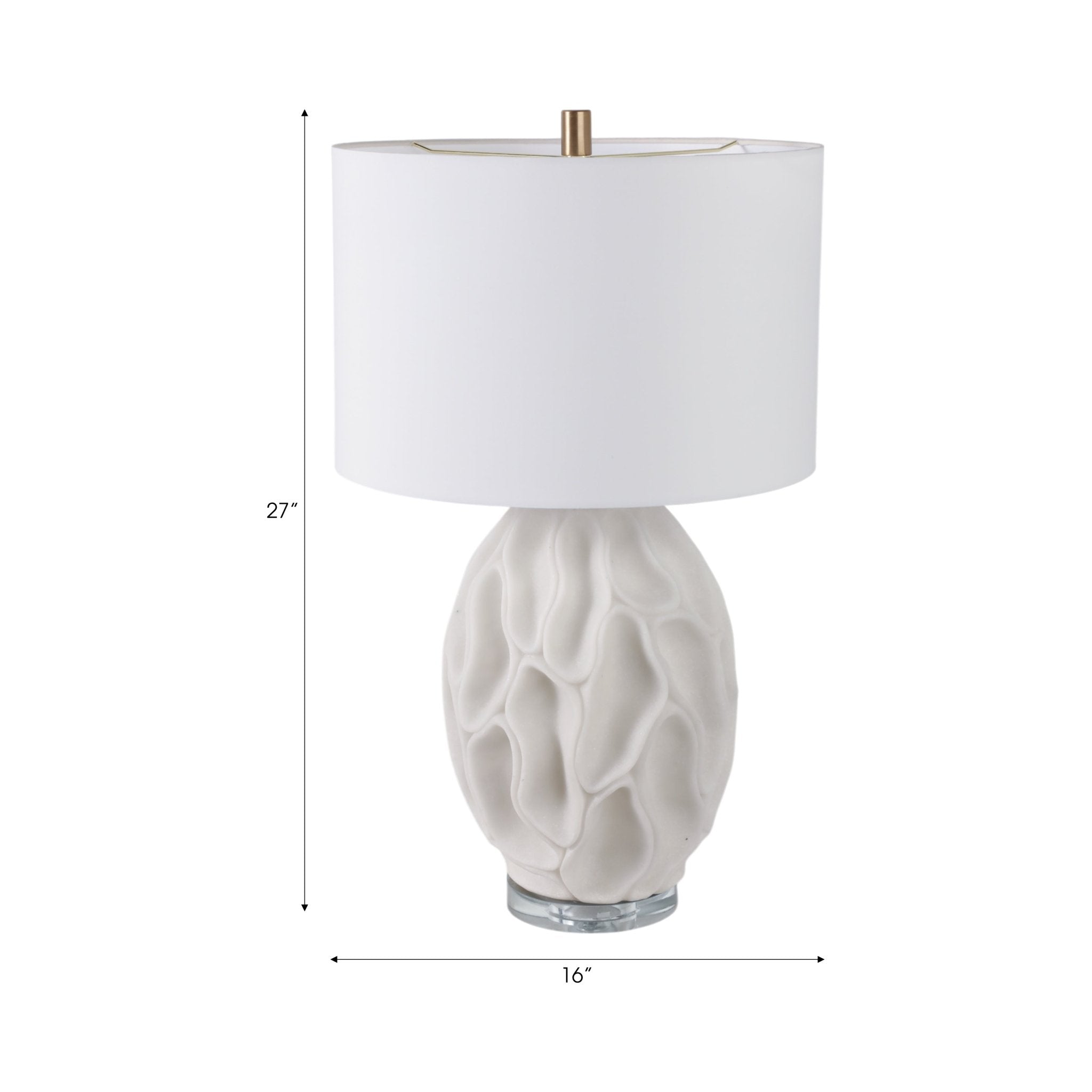 27" Jonava Quartz Resin Table Lamp Table Decors| Sagebrook Home