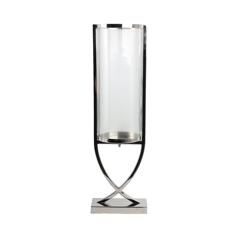 27" Tomah Medium Silver Candle Holder - Al Rugaib Furniture