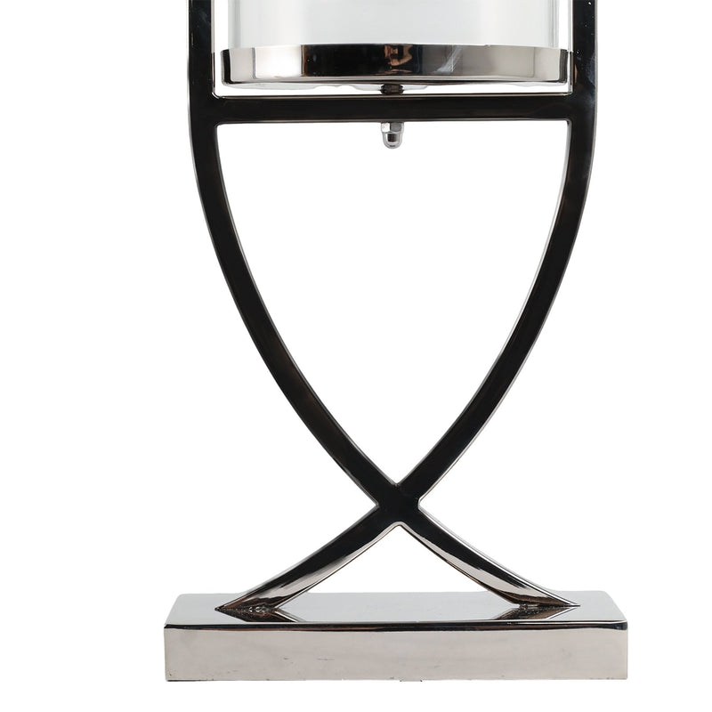 27" Tomah Medium Silver Candle Holder - Al Rugaib Furniture