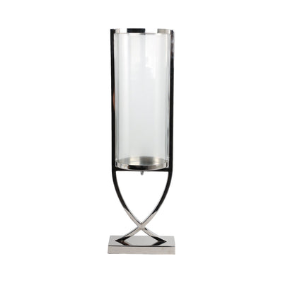 27" Tomah Medium Silver Candle Holder - Al Rugaib Furniture