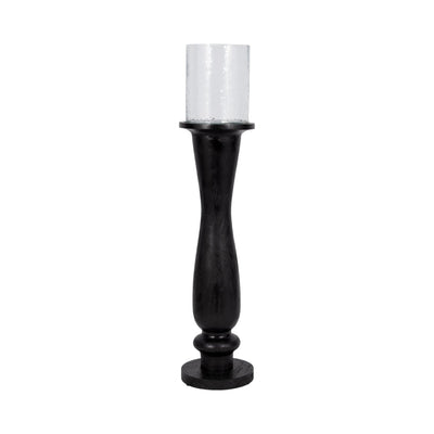 27" Traditional Hurricane On Pedestal, Black - Al Rugaib Furniture