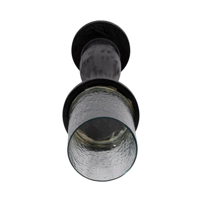 27" Traditional Hurricane On Pedestal, Black - Al Rugaib Furniture