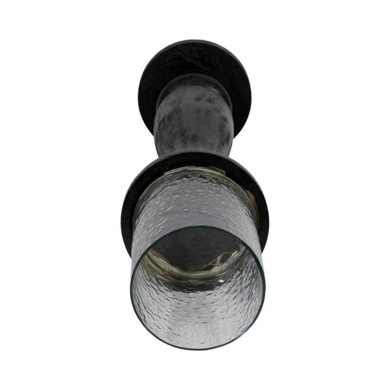 27" Traditional Hurricane On Pedestal, Black - Al Rugaib Furniture