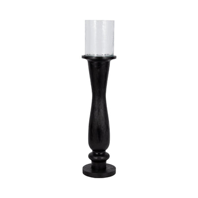 27" Traditional Hurricane On Pedestal, Black - Al Rugaib Furniture