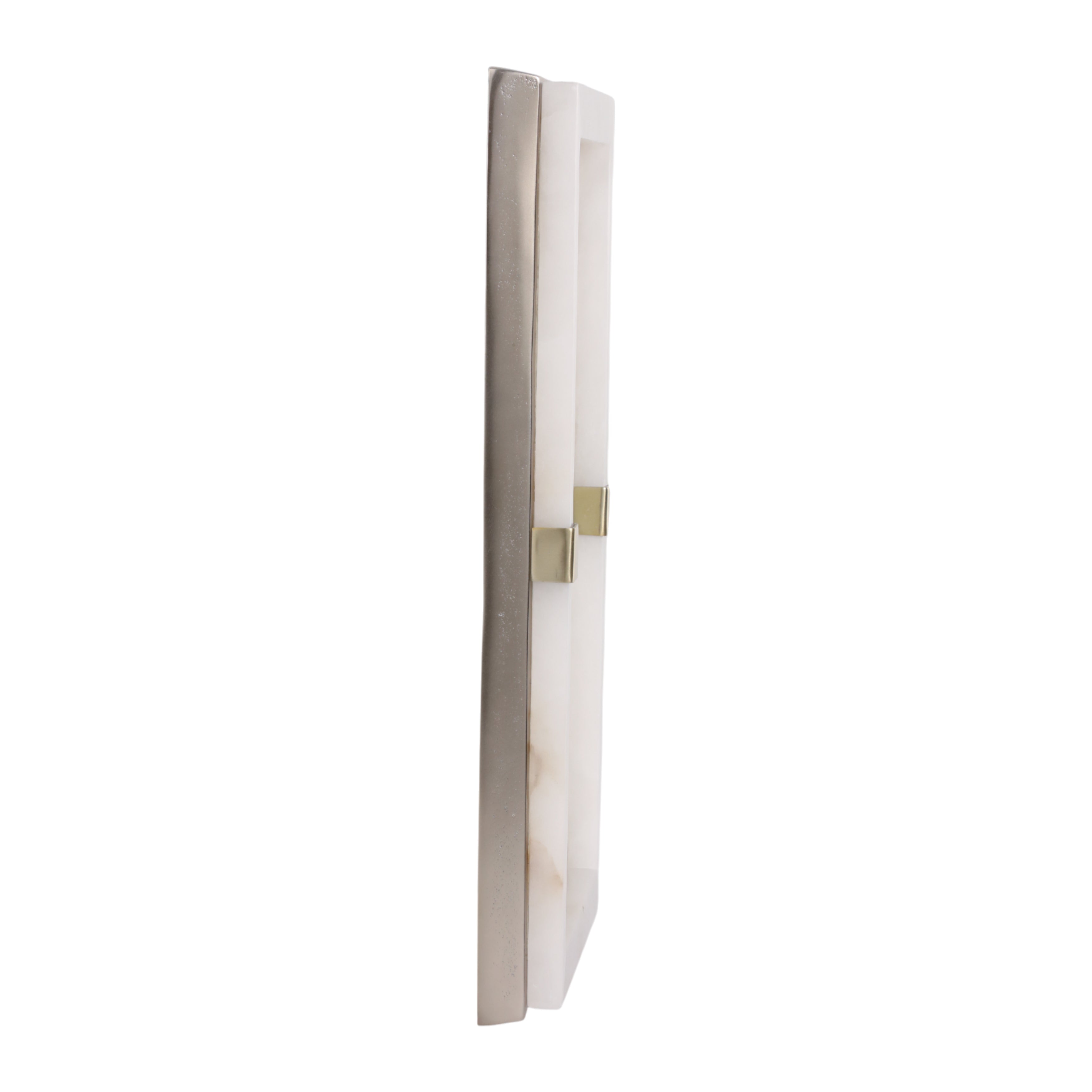 17X11" ASCEND ALABASTER AND METAL WALL MIRROR TRAY