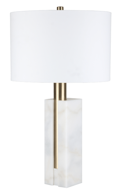 27.5" RAWLINS MARBLE BASE TABLE LAMP - Al Rugaib Furniture