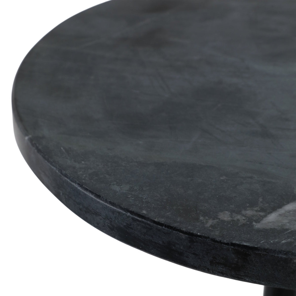 27X10" MARBLE TOP DRINK TABLE, BLACK Accent & End Tables| Sagebrook Home