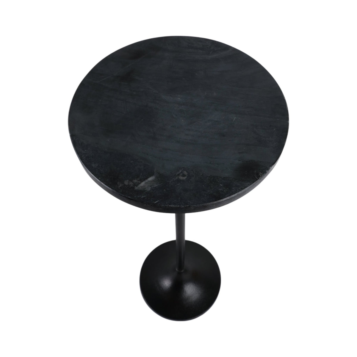 27X10" MARBLE TOP DRINK TABLE, BLACK Accent & End Tables| Sagebrook Home