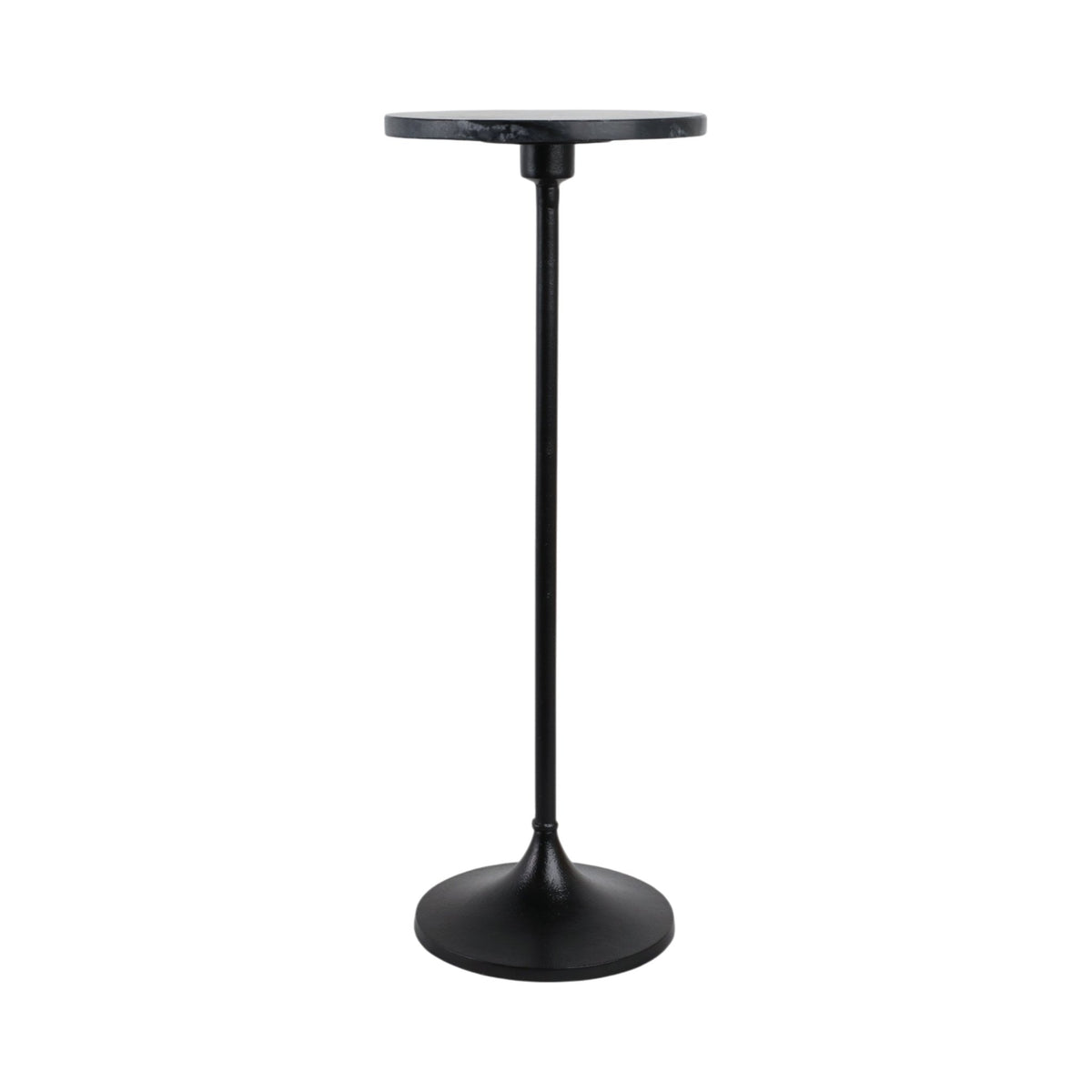 27X10" MARBLE TOP DRINK TABLE, BLACK Accent & End Tables| Sagebrook Home