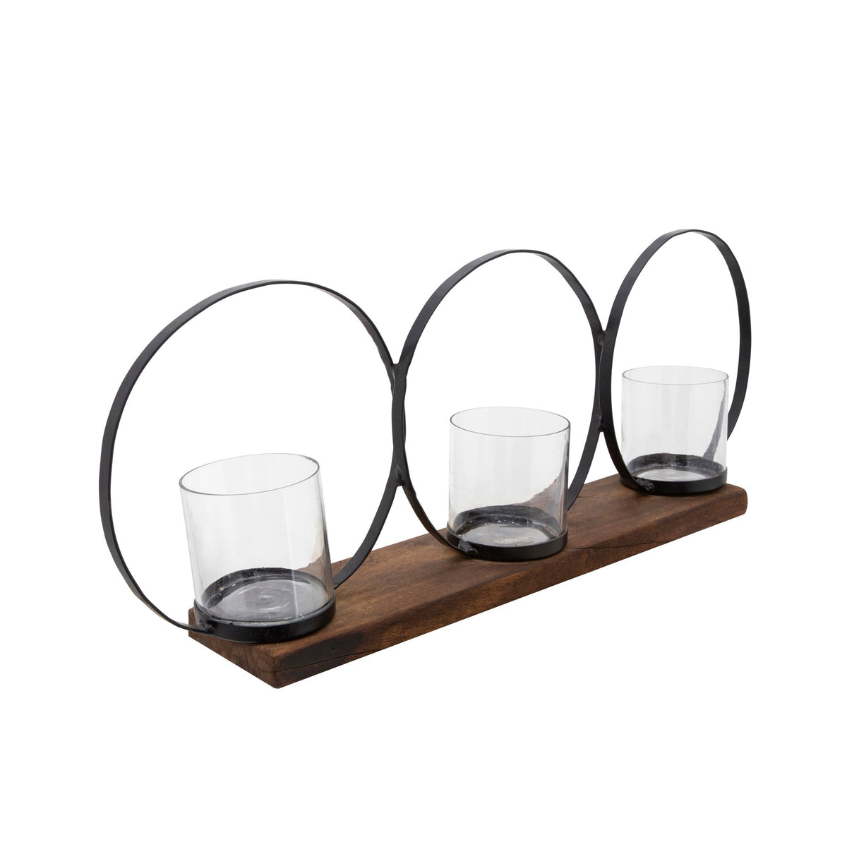 28" 3-CANDLE HOLDERS, BROWN Candle Holders| Sagebrook Home