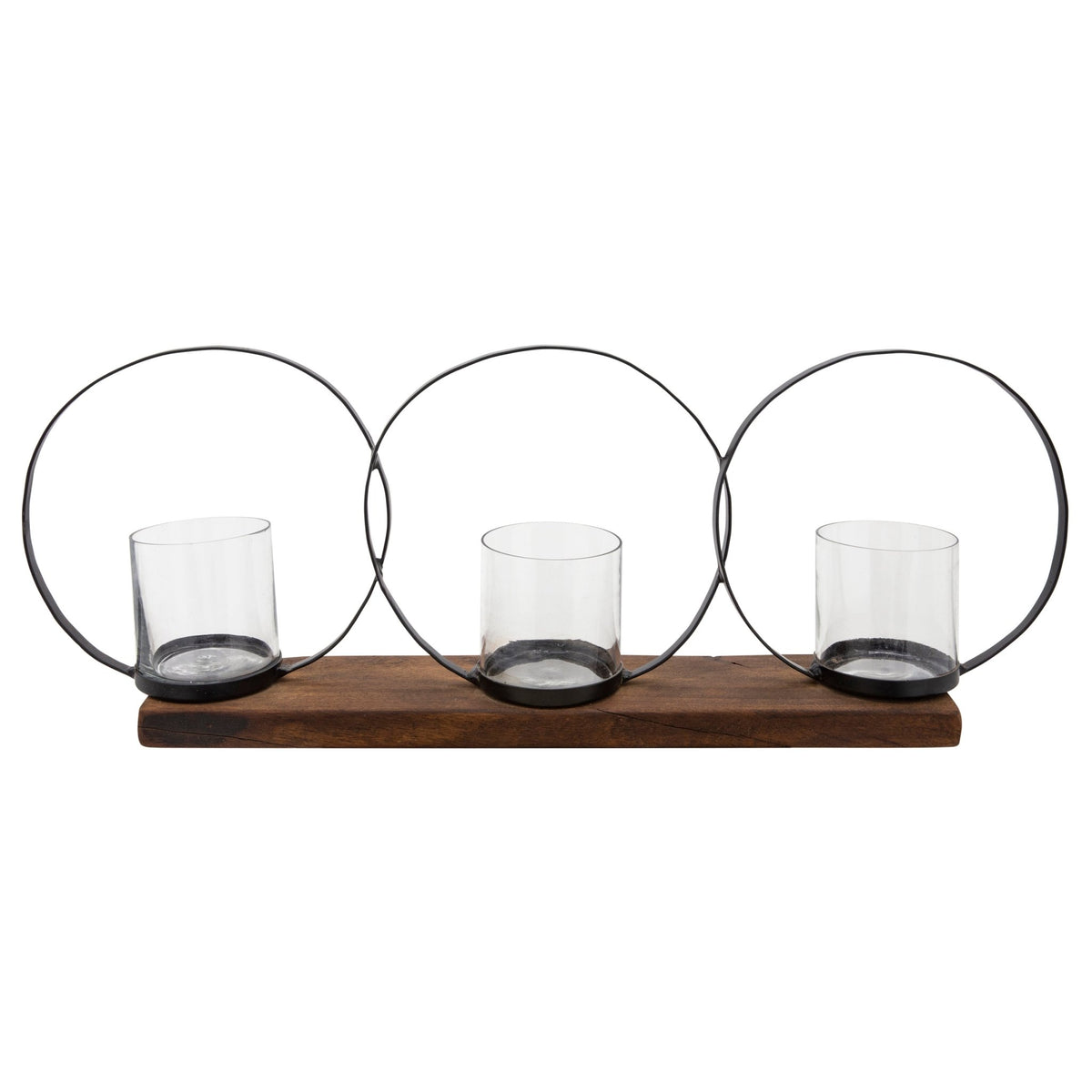 28" 3-CANDLE HOLDERS, BROWN Candle Holders| Sagebrook Home