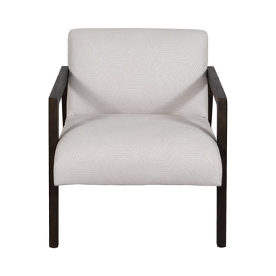 28" Brunner Accent Chair, White/black - Al Rugaib Furniture