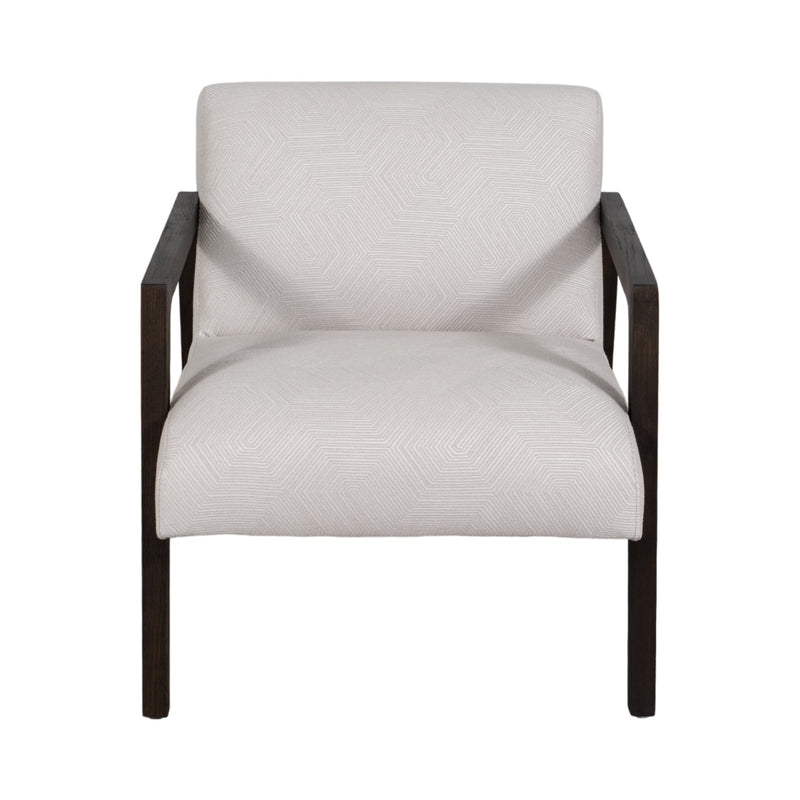 28" Brunner Accent Chair, White/black - Al Rugaib Furniture
