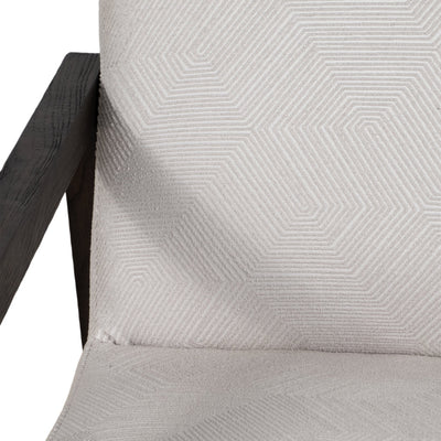 28" Brunner Accent Chair, White/black - Al Rugaib Furniture