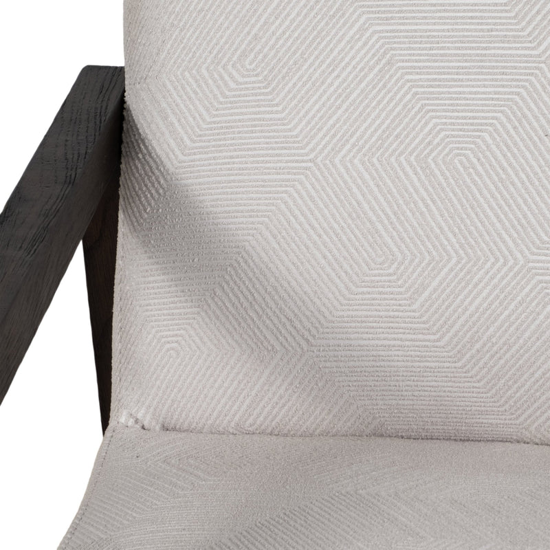 28" Brunner Accent Chair, White/black - Al Rugaib Furniture