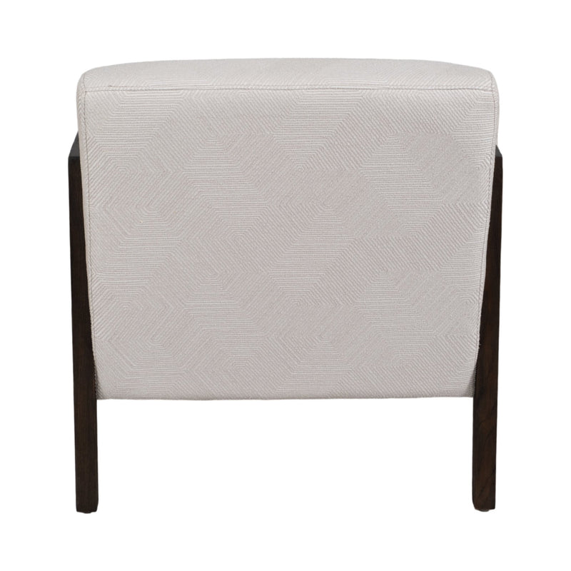 28" Brunner Accent Chair, White/black - Al Rugaib Furniture