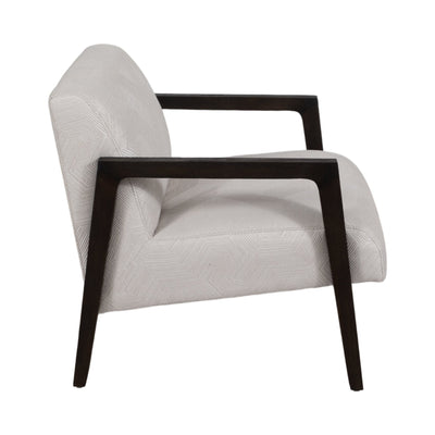 28" Brunner Accent Chair, White/black - Al Rugaib Furniture