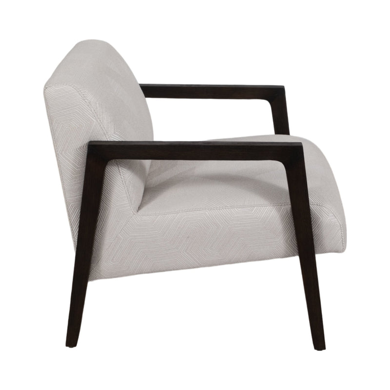 28" Brunner Accent Chair, White/black - Al Rugaib Furniture