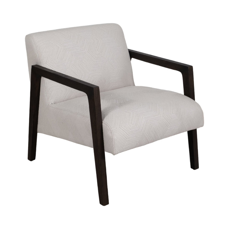 28" Brunner Accent Chair, White/black - Al Rugaib Furniture