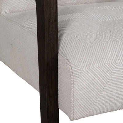 28" Brunner Accent Chair, White/black - Al Rugaib Furniture